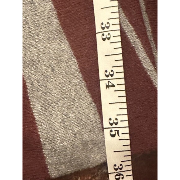 Soft Surroundings Sweater Womens M Cardigan Gray Burgundy Cashmere Angora C4 - Picture 6 of 6